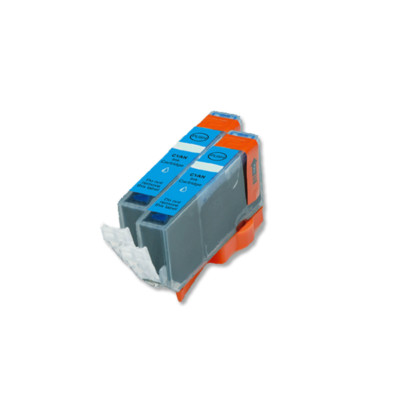2 PK CYAN Ink Cartridge plus chip for CLI-221C Pixma MP560 MX860 MX870 MP620