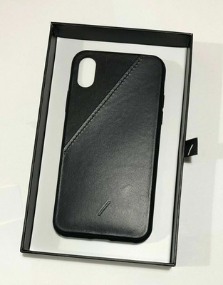 NATIVE UNION Luxury Leather Case for iPhone X / Xs Anti-NFC Clic Card Back Case