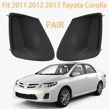 Pair Front Bumper Fog Light Hole Insert Cover For 2011 2012 2013 Toyota Corolla
