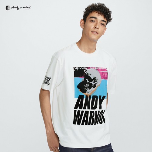 UNIQLO Men Andy Warhol Skull White Tee 