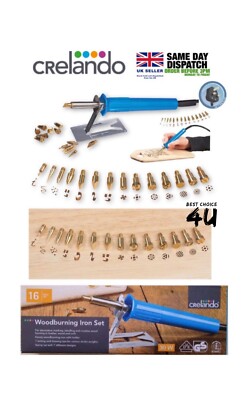 30W Wood Burning iron set Soldering Kit 16 pieces ( Same Day Dispatch )