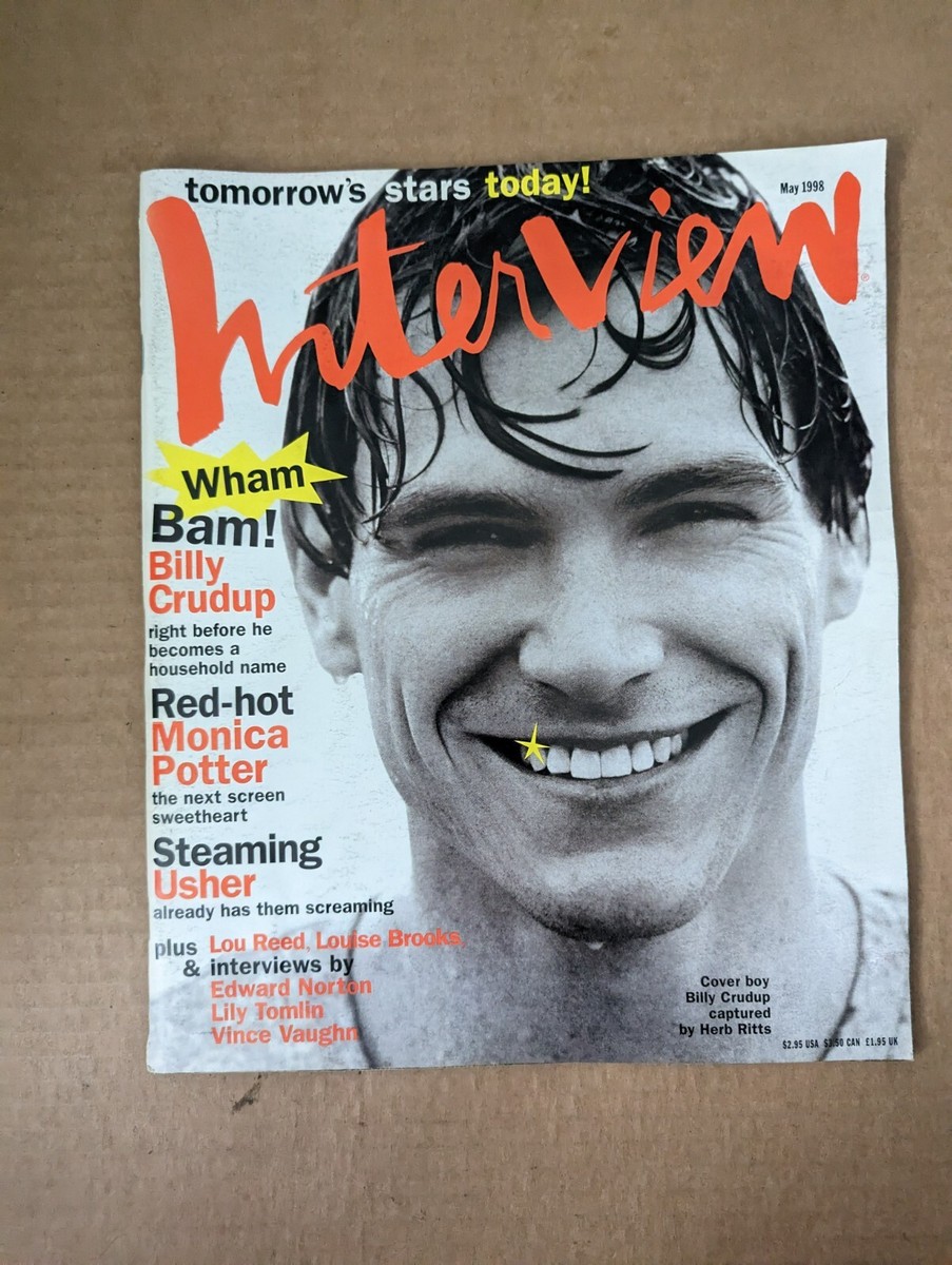 Andy Warhol Interview Magazine May 1998 WHAM BAM! Billy Cruddup | eBay