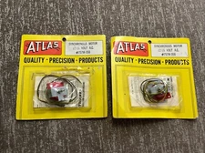 Two #757 M 350 Vintage ATLAS  SYNCARONOUS MOTOR 12-15 VOLT AC  NIP NOS