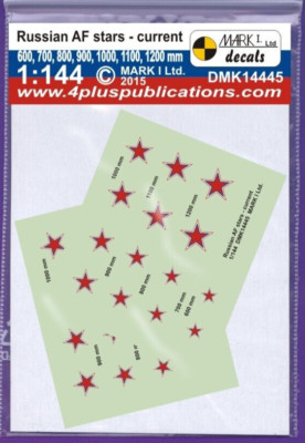 Mark I Decals 1/144 Russian Air Force AF Stars Waterslide Decals DMK14445