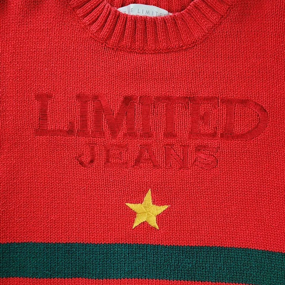 Suéter Navidad Rojo Verde Rayas Vintage The Limited Foto 2 de 4