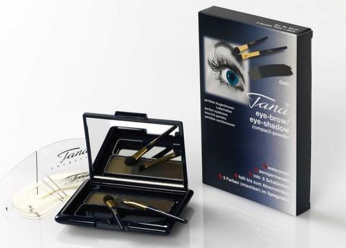 Kit Maquillage Sourcils Waterproof Tana - Poudre Compacte Brunette + 6 Pinceaux - Neuf