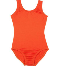 Plus Size Tank Leotard, orange 9X