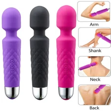 Handheld Massager 20 Speed Wand Vibrating Massage Magic Full Body Therapy Motor