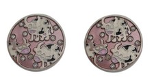 Kuh Manschettenkn&ouml;pfe metallicrosa grau rosa weiss schwarz + Exklusivbox MM0658r