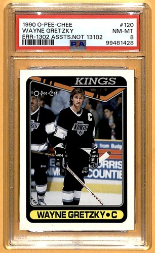 1990-91 O-Pee-Chee Wayne Gretzky PSA 8 Los Angeles Kings #120
