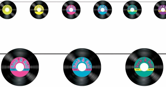 Beistle Records Streamer 50 S Rock N Roll Theme Party
