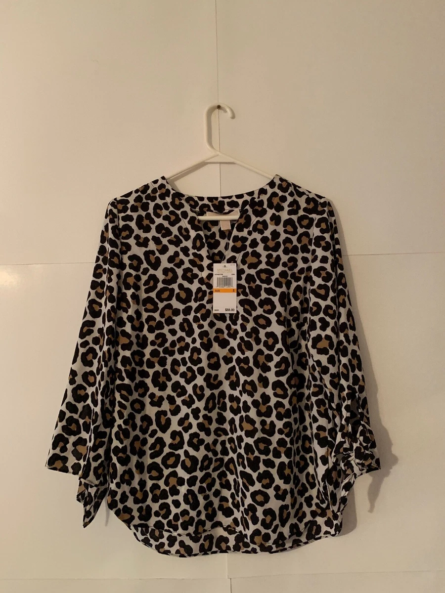 Michael kors animal print top deals