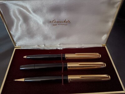 Senator Fountain Pen   14c gold pen +ballpoinit+pencil never used set