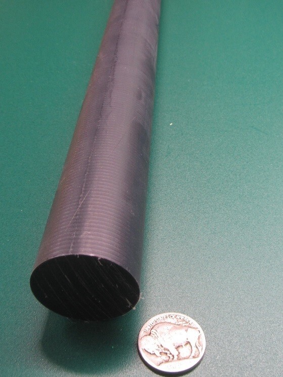 Acetal Delrin POM Round Rod – Black, 1.0" Diameter X 48" Length (1 Unit) – Made In USA