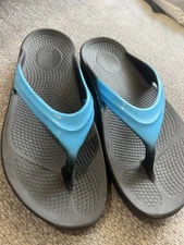 OOFOS OOLALA  Thong Sandals TURQUOISE Flip Flops W7