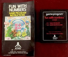 Fun With Numbers (Atari 2600, 1980) Cartridge And Manual Tested & Works Rare image