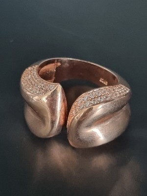 Damenring ''Exclusive'' 925 Silber Sterling rotvergoldet Gr.60 S/56
