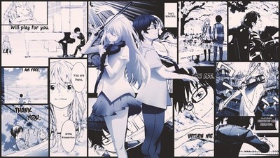 Arima Kousei Manga Miyazono Kaori Shigatsu Wa Kimi Anime Poster 11x17in Wall Art