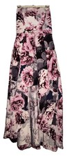 Speechless Formal Dress Juniors Size 13 Hi Low Floral Padded Wired Bust EUC
