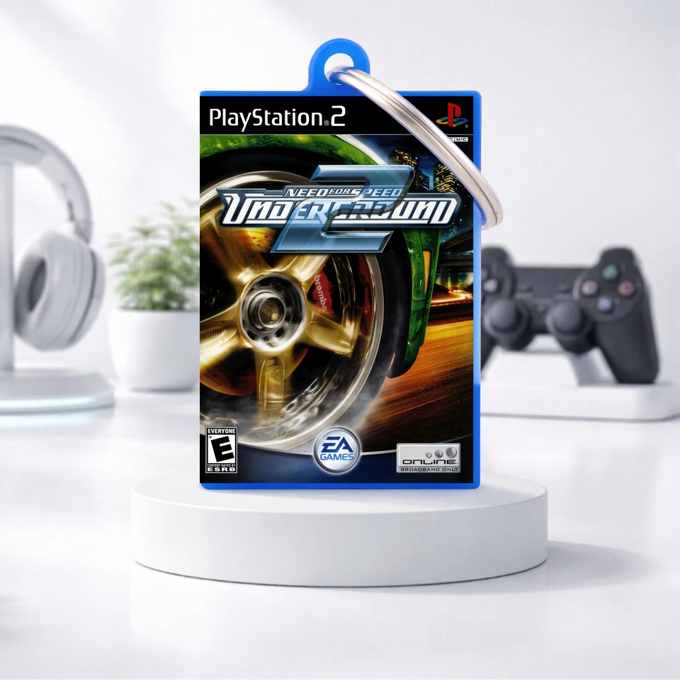 NFS Underground 2 Mini Game Case Keychain PS2 | Schlüsselanhänger Gamer Geschenk - Bild 1 von 4