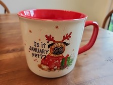 Pug Dog Puppy Mug Cup Ceramic Is It January Y...