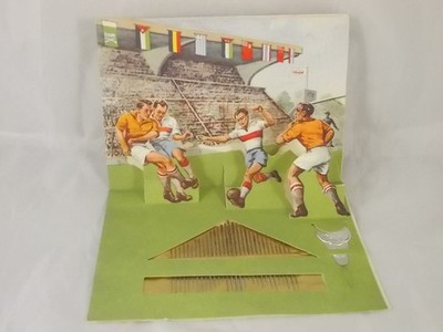 Seltenes Pop Up Nadelheft Nadelmappe Wittekind Nadeln 50er Jahre Fußball Motiv