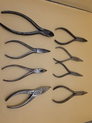 Vtg Lot Needle Nose Pliers Wire Cutters Bernard Klein Lindstrom Fe Lab Sweden UK