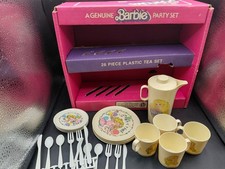 Vintage 1983 A Genuine Barbie Party Set Tea Party With Original Box