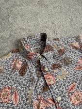 Reyn Spooner Short Sleeve Hawaiian Shirt Floral Reverse Printed Men’s L *read*