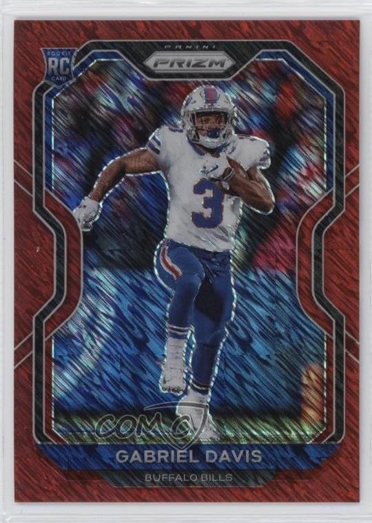 2020 Panini Prizm FOTL Red Shimmer 12/35 Gabriel Davis #312 Rookie RC 0s55