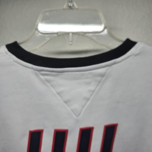 Tommy Hilfiger Sport Mens Sz XL Athletics Sweatshirt Big Logo Spell Out White - Picture 11 of 11