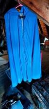 Big blue hooded cloak