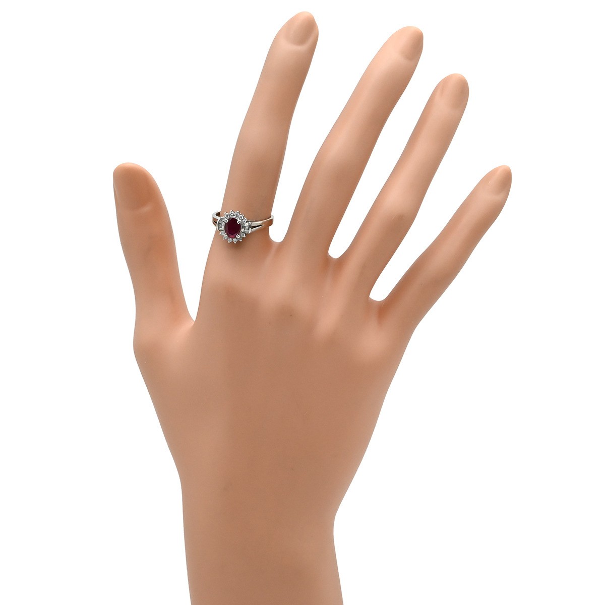 Ring ring Ruby 062ct Earring Pt900 Ruby diamond P… - image 7