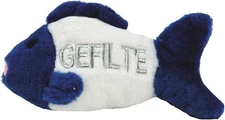 Multipet 4.5" Hanukkah Gefilte Fish Dog Toy Oy Vey Holiday Battery Included