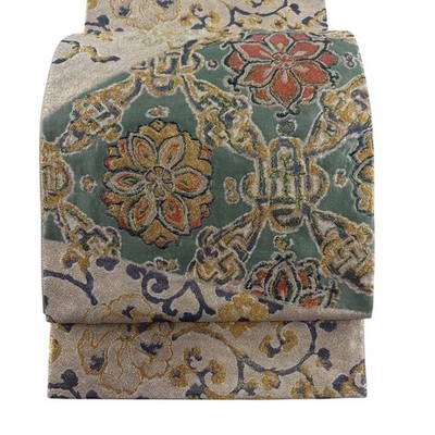 Japanese Kimono Fukuro obi excellent item Chinese pattern flower arabesque gold