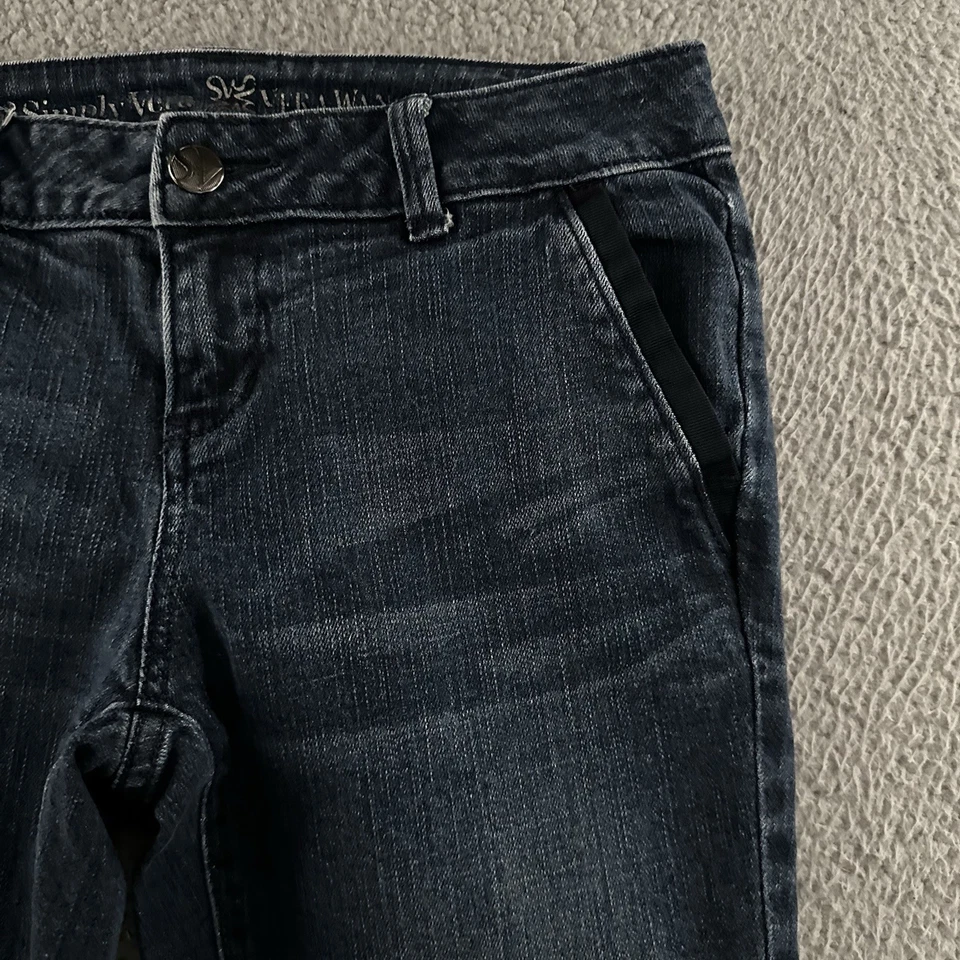 Pantalones de mezclilla elásticos de mezcla de algodón Simply Vera Wang para mujer azules talla 4 Foto 4 de 4