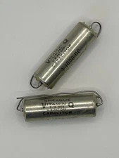 2 NOS Vintage Sprague Vitamin Q PIO Capacitors .1 mfd @ 1000vdc 