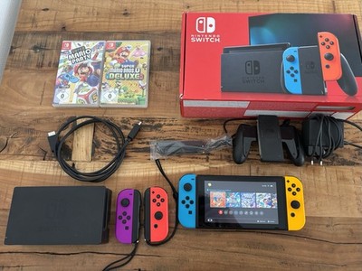 Nintendo Switch mit Spielen in Originalverpackung