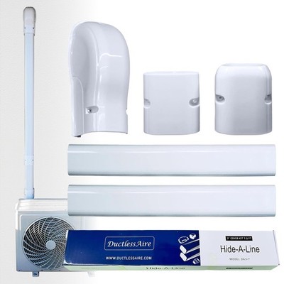 Mini Split Line Set Cover Kit - Paintable AC Cover, Indoor/Outdoor, 3''x7.5' W