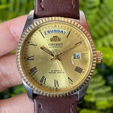 Rare Orient President Automatic Gold Dial Rom...