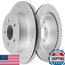 Scitoo 2Pcs Rear Drilled Slotted Brake Rotors Brakes Kit Fit For Infiniti
