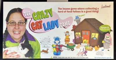 Vintage 2008 Accoutrements The Crazy Cat Lady Board Game Complete