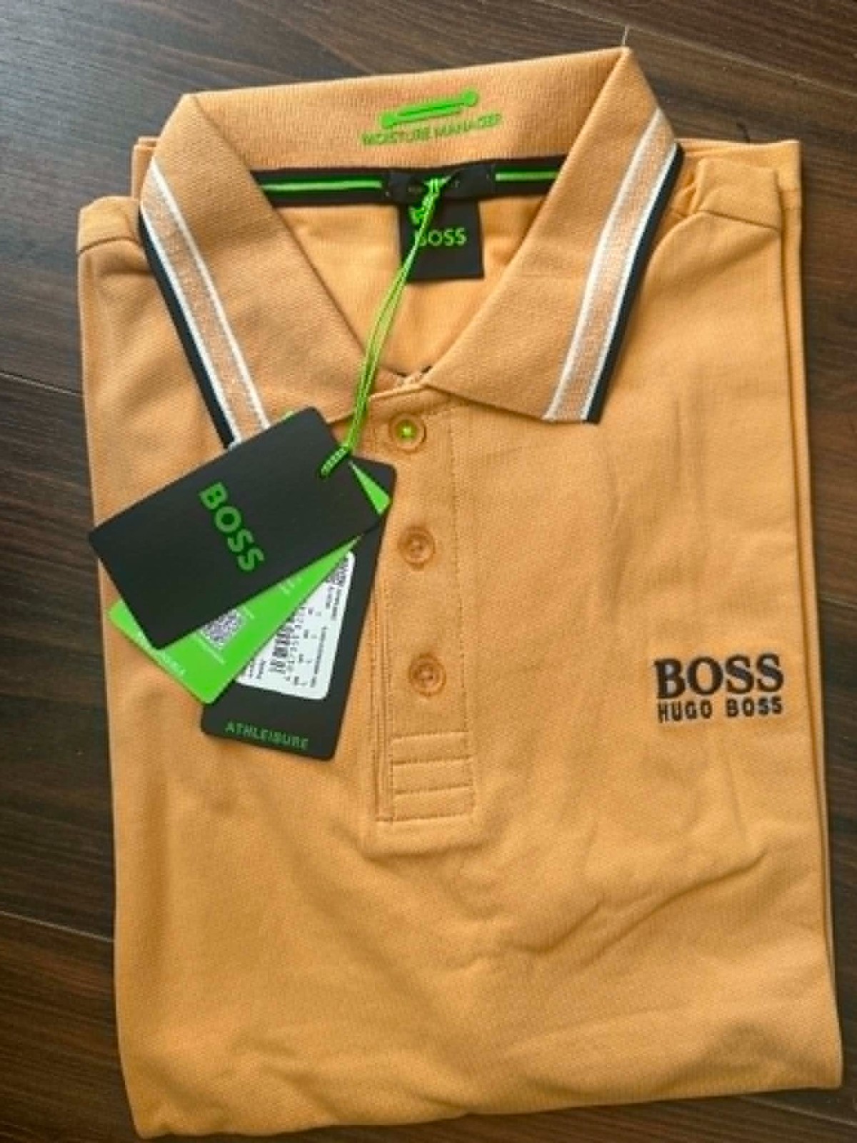 Hugo Boss Men’s Polo Shirt HUGO Print Logo Short Sleeve Apricot