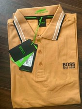 Image of Hugo Boss Men’s Polo Shirt HUGO Print Logo Short Sleeve Apricot