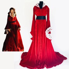 Gone With The Wind Scarlett O'Hara Cosplay Costume Red Dress Party Gown