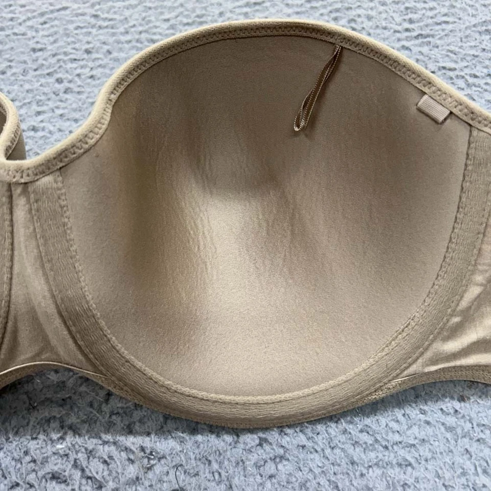 Sujetador Lilyette 42C Camiseta Sujetador 929 Sin Tirantes Satén Suave Correa Libre Foto 4 de 4