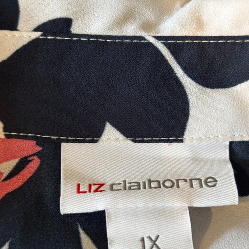 Liz Claiborne Womens Top Size 1X Floral Button Up Romantic Career Boho 18727 - Picture 8 of 9