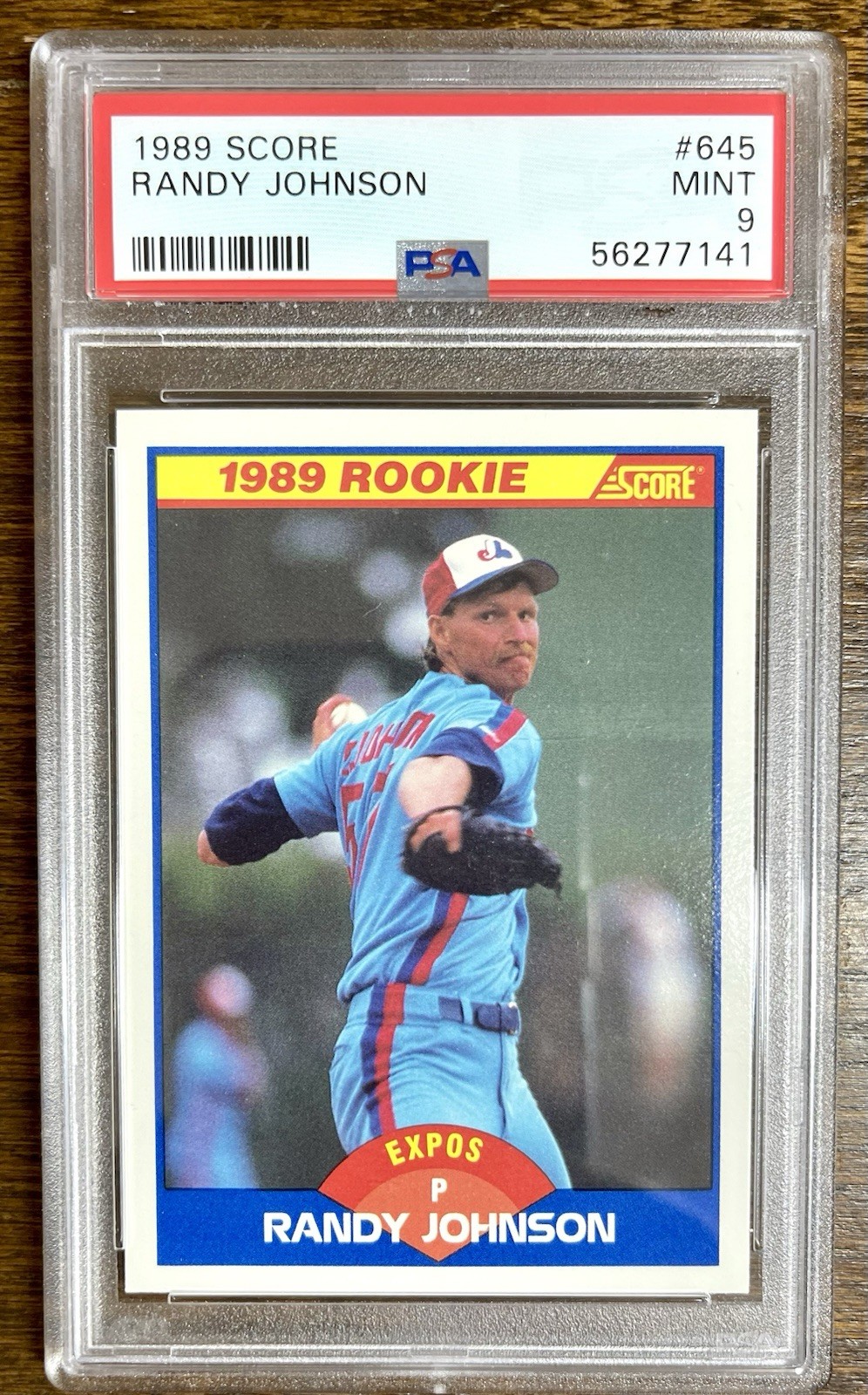1989 Score - Randy Johnson #645 (RC) PSA9