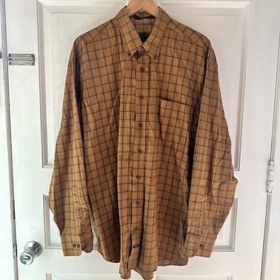 Robert Talbott Men s XL Plaid Buttoned  Down Cotton Shirt Carmel CA