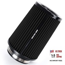 3 3.5 4 Inch Cold Air Intake Filter 76mm 89mm 101mm High Performance Black
